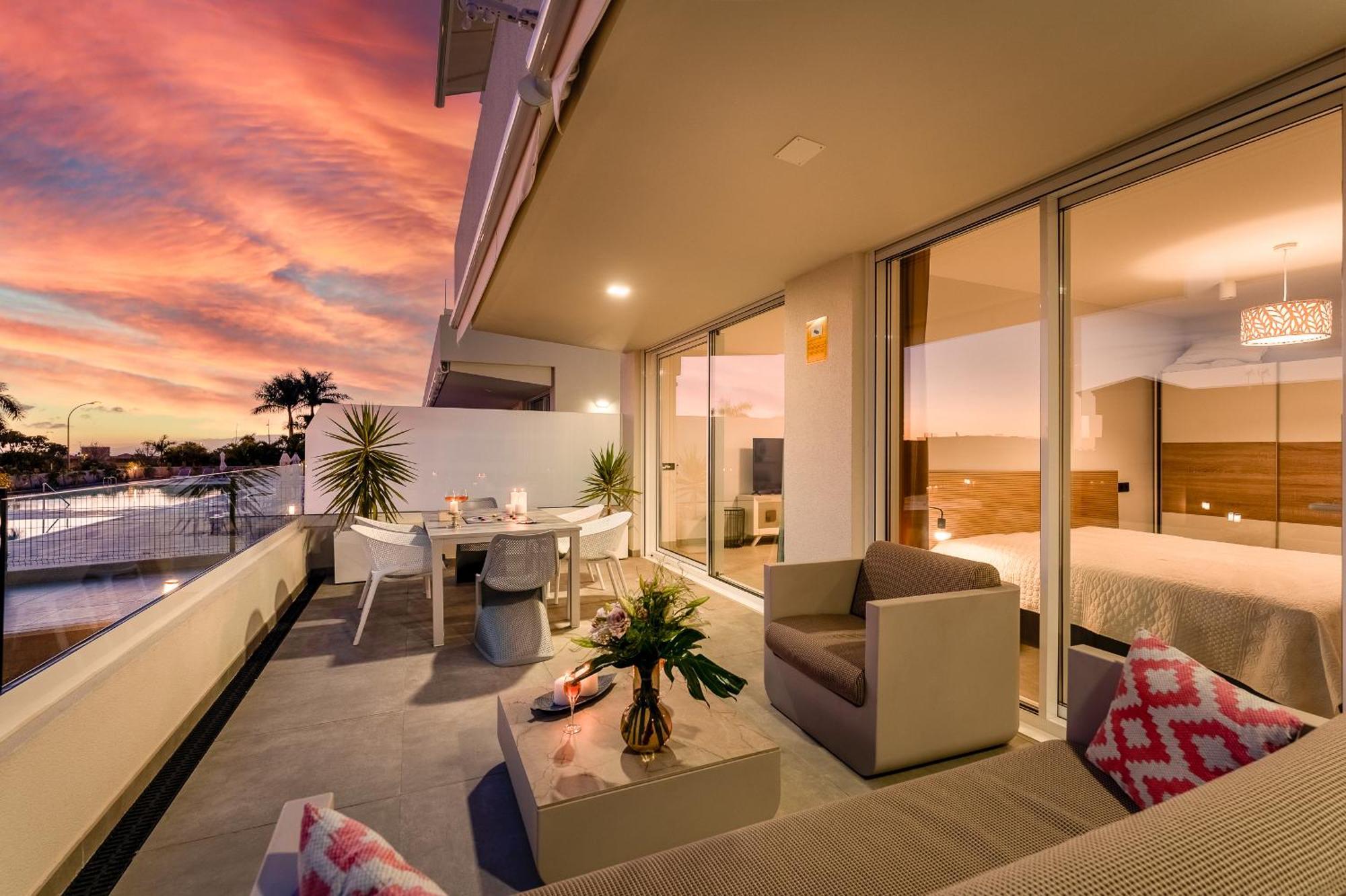 Modern New Apartment Las Terrazas De Costa Adeje. Heated Pool, Big Terrace And Private Parking Екстериор снимка